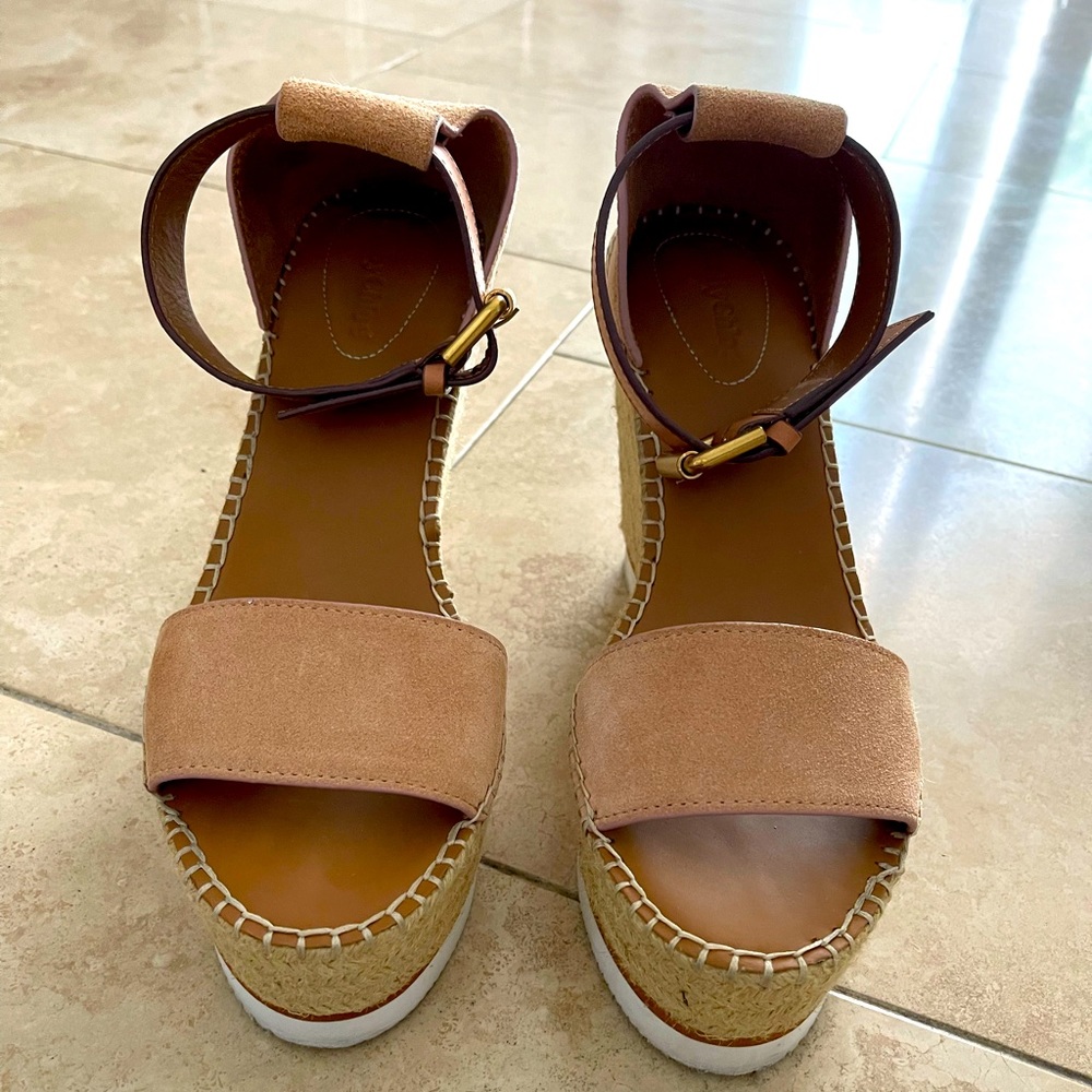 Beautiful See by Chloe Natural Wedge Sandal